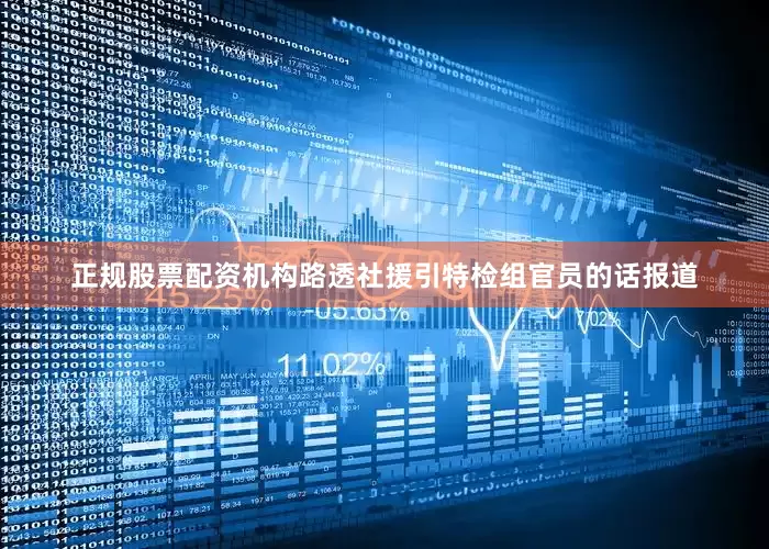 正规股票配资机构　　路透社援引特检组官员的话报道